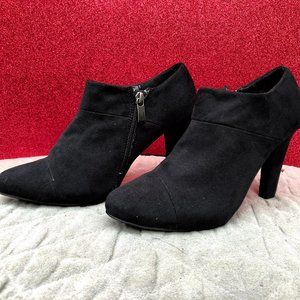 Cato Black Heeled Ankle Boots